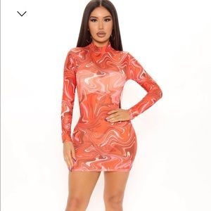 Illusion mesh dress